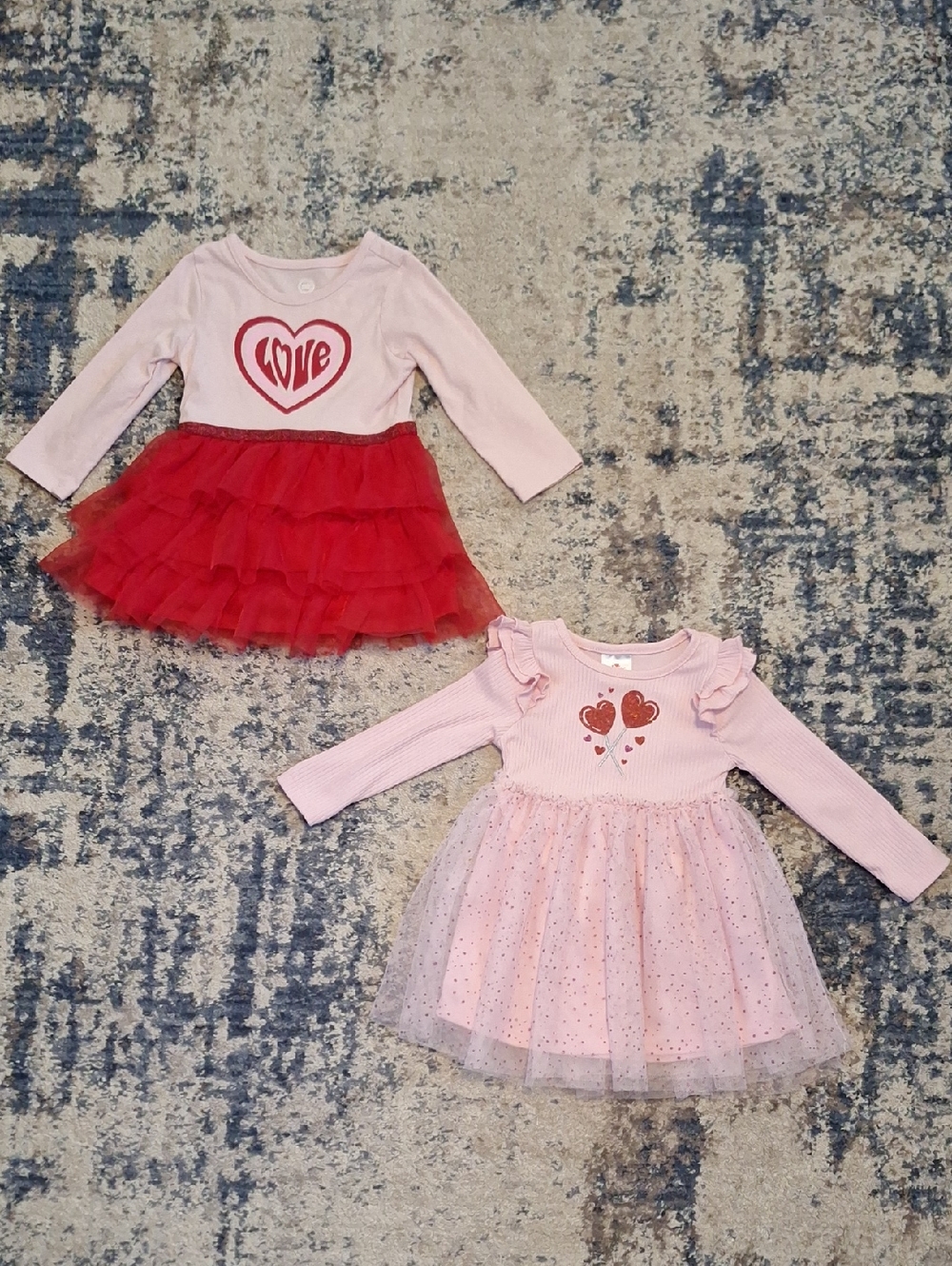 Bundle Of Valentine's Baby Girl Tulle Dresses Size 12M